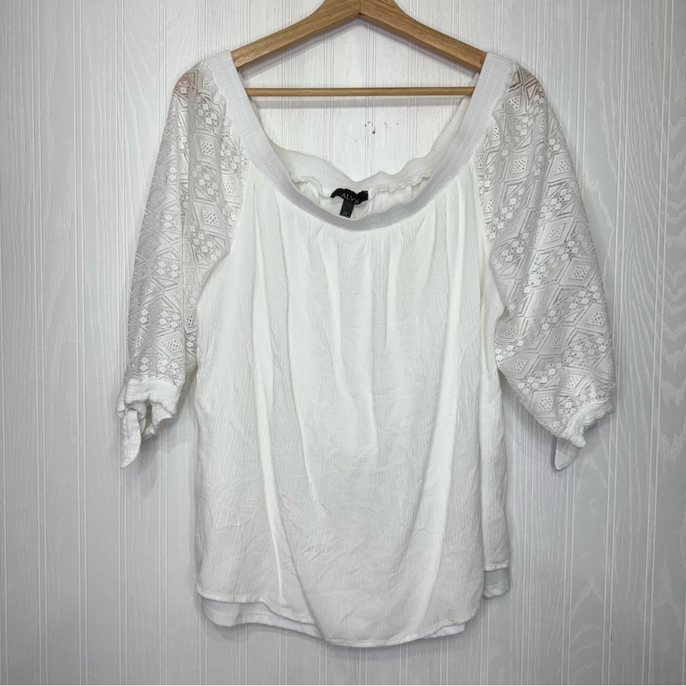 ALYX white off the shoulder shirt size 2X